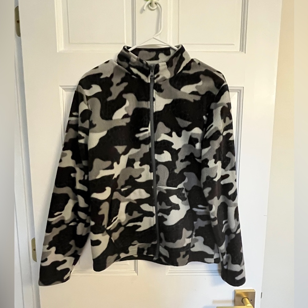 Eddie Bauer Black and Gray fleece Jacket